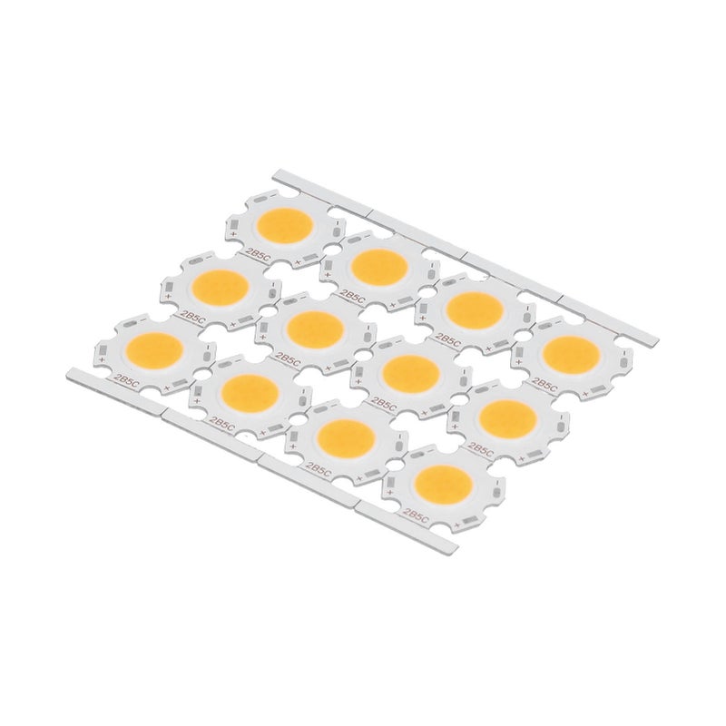 12 قطعة من مكونات إصدارات ضوء COB مع رقائق LED 5 واط 15-17 فولت لمصباحي الإضاءة المباشرة المعدلة بأنفسك والمصباح السقفي - ضوء دافئ - Image 2