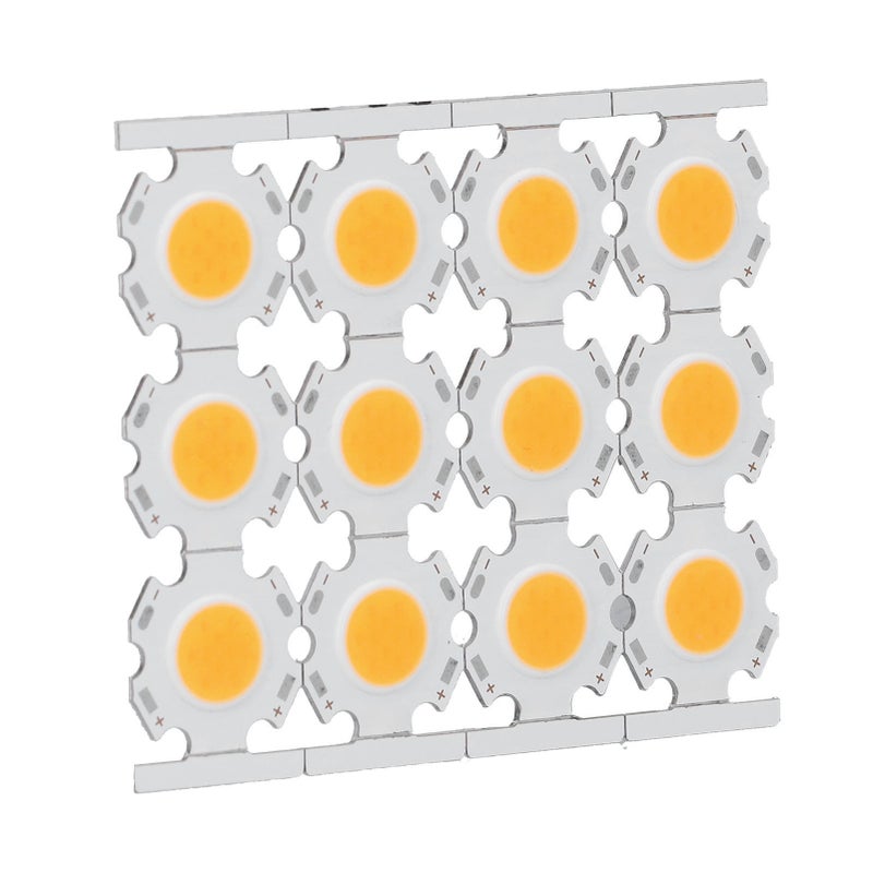 12 قطعة من مكونات إصدارات ضوء COB مع رقائق LED 5 واط 15-17 فولت لمصباحي الإضاءة المباشرة المعدلة بأنفسك والمصباح السقفي - ضوء دافئ - Image 1