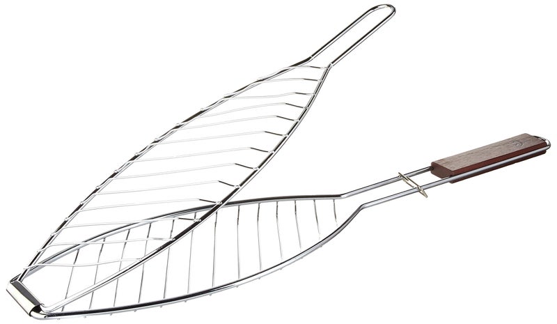 Outset QC70 Fish Grill Basket and Skillet with Rosewood Handle - Image 2