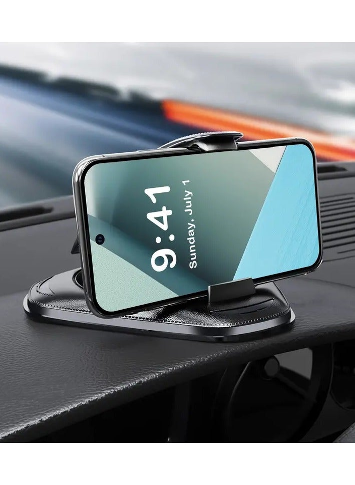 Home Clearance Sale Universal Car Dashboard Mount Phone Holder, PU Leather Material, Adjustable AR Navigation Cradle for Safe Driving and Rear Passenger Convenience - Image 1
