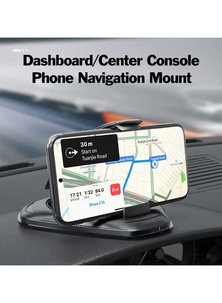 Home Clearance Sale Universal Car Dashboard Mount Phone Holder, PU Leather Material, Adjustable AR Navigation Cradle for Safe Driving and Rear Passenger Convenience - Image 3