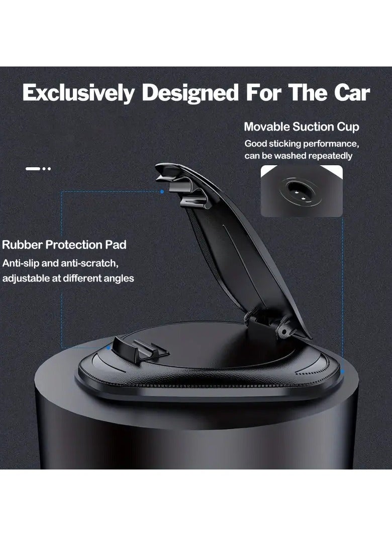 Home Clearance Sale Universal Car Dashboard Mount Phone Holder, PU Leather Material, Adjustable AR Navigation Cradle for Safe Driving and Rear Passenger Convenience - Image 2