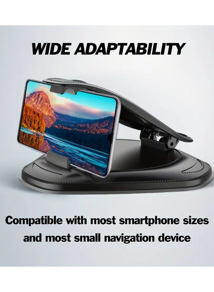 Home Clearance Sale Universal Car Dashboard Mount Phone Holder, PU Leather Material, Adjustable AR Navigation Cradle for Safe Driving and Rear Passenger Convenience - Image 4
