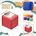 Yilloog 12 Pcs 315 Inch DIY Photo Pocket Dice Large Clear Foam Dice Playing Cubes Set 6 Sided Stacking Blocks Cubes Solid Color - Image 4