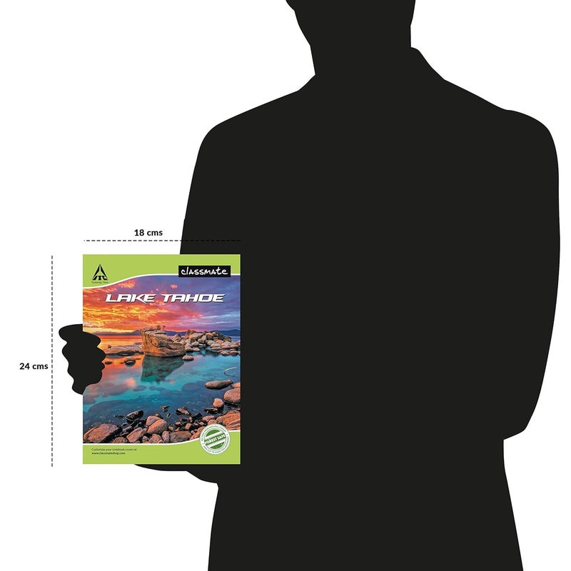 classmate دفتر بحجم قصير - 140 صفحة | خط واحد | 24.0 سم × 18.0 سم | عبوة من 4 دفاتر | دفتر بحجم قصير للطلاب - Image 3