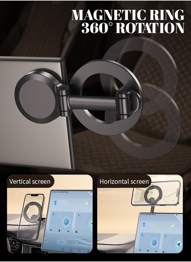 Car Phone Holder Mount with 1080° Rotation, Foldable Support, Compatible with i-Phone 15/14/13/12 Series, Galaxy S22 S21 Z Flip 4 5