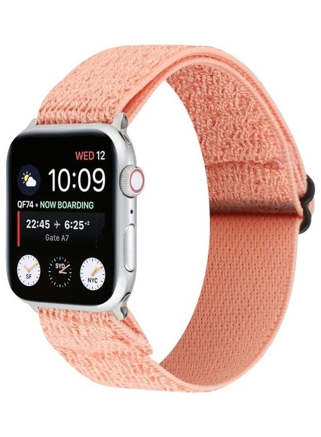 NIBEMINENT Solid Colour Nylon Watchband For Apple Watch Series 1/2/3/4/5/6/7/SE 42-44-45mm Pink - Image 2
