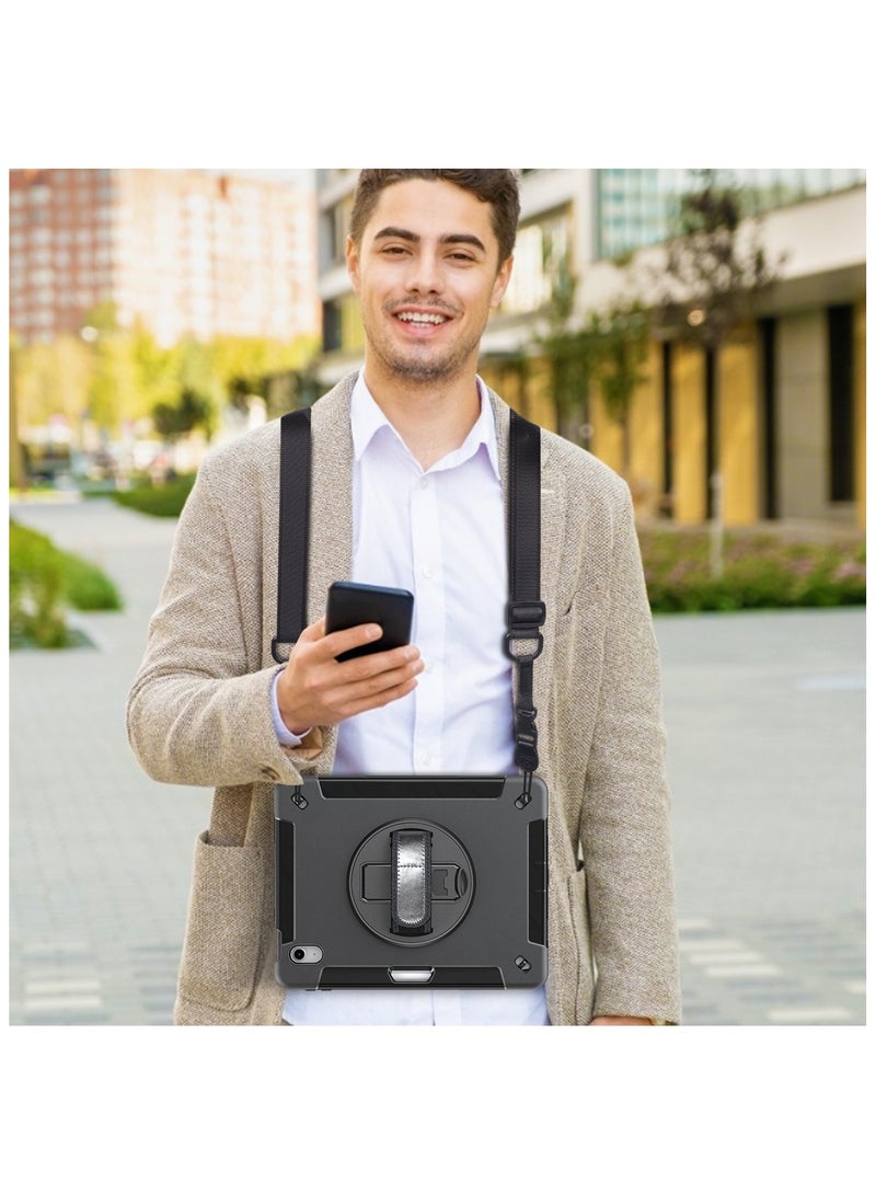 Cat - Cot حافظة مضادة للصدمات لجهاز iPad الجيل العاشر مع قاعدة دوارة 360°، حزام يد وحماية للكاميرا - Image 5