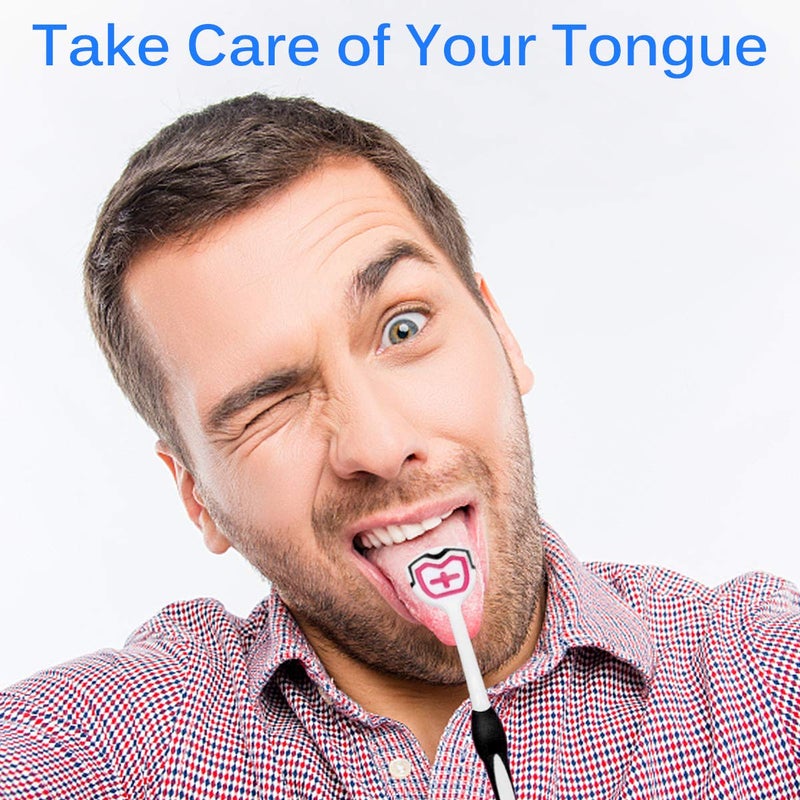 MR LION فرشاة لسان، مكشطة لسان، منظف لسان، فرشاة مكشطة لسان، فرشاة منظف لسان، فرشاة لسان تساعد في مكافحة رائحة الفم الكريهة، 3 مكاشط لسان، 3 عبوات (أسود وأزرق وأخضر) - Image 5