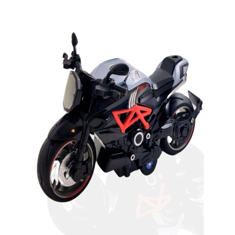 PLUSPOINT Diecast Motorcycle Toy Bike Scale Model Pull Back Vehicles Alloy Simulation Superbike Alloy Tank, Look Alike Models Also for Car Dashboard,,Adult - Image 1