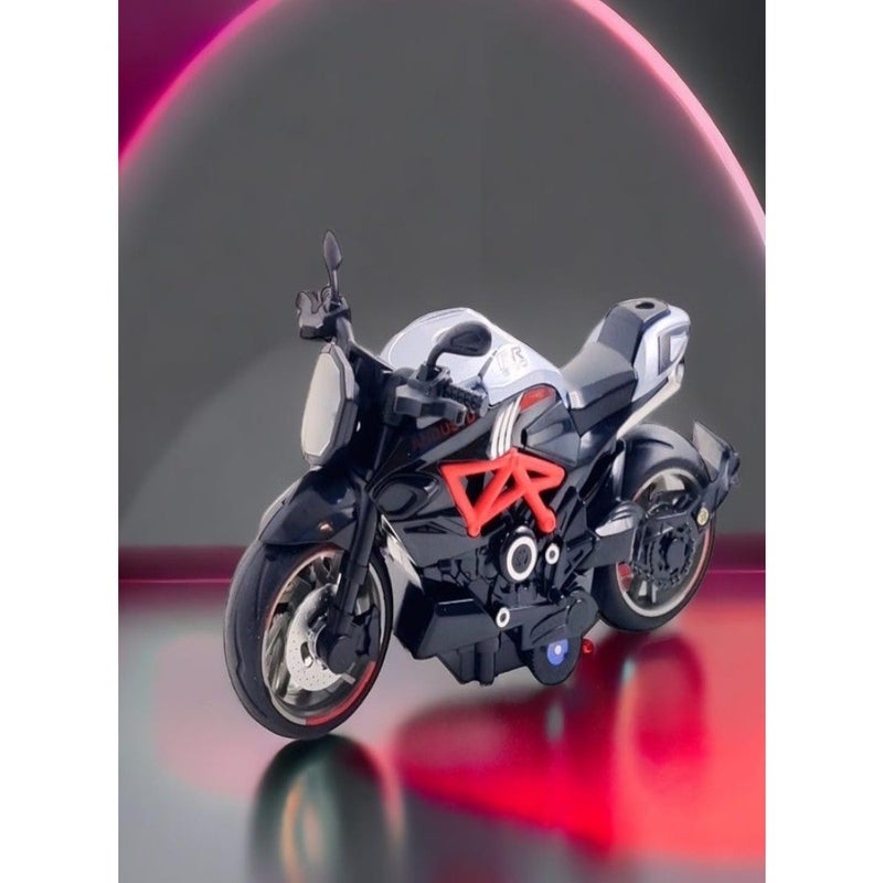 PLUSPOINT Diecast Motorcycle Toy Bike Scale Model Pull Back Vehicles Alloy Simulation Superbike Alloy Tank, Look Alike Models Also for Car Dashboard,,Adult - Image 2
