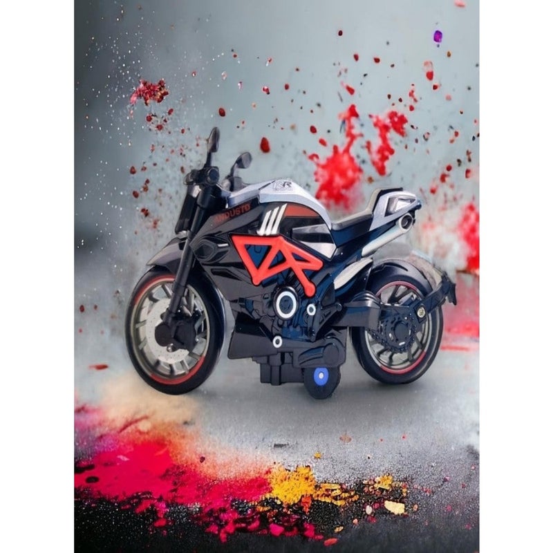 PLUSPOINT Diecast Motorcycle Toy Bike Scale Model Pull Back Vehicles Alloy Simulation Superbike Alloy Tank, Look Alike Models Also for Car Dashboard,,Adult - Image 3