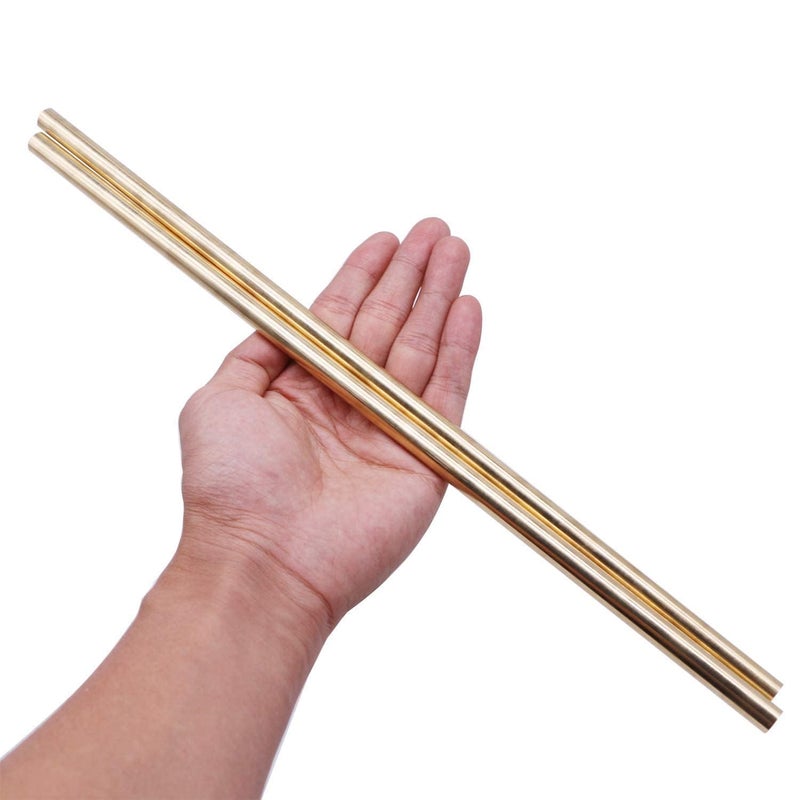PGCOKO 2PCS 9.5mm Solid Round Brass Rod Lathe Bar Stock Kit for DIY Craft Tool, 3/8 inch in Diameter 12 inch in Length - Image 5