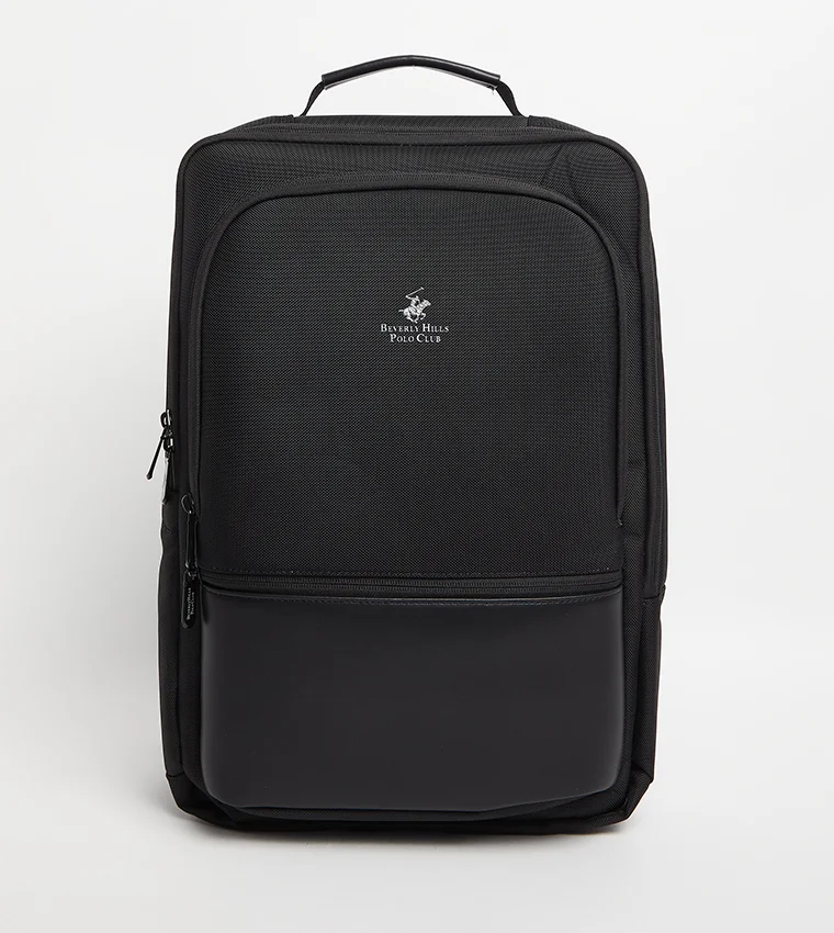 بيفرلي هيلز بولو كلوب حقيبة ظهر بسحاب وشعار معدني