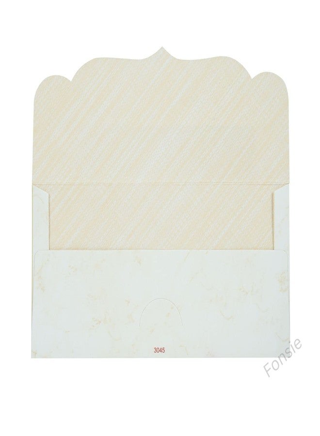 Fonsie offwhite round art design pack of 30pcs cash envelopes for gifting money on wedding gift, baby shower gift, shagun, family gatherings with name space. - Image 3