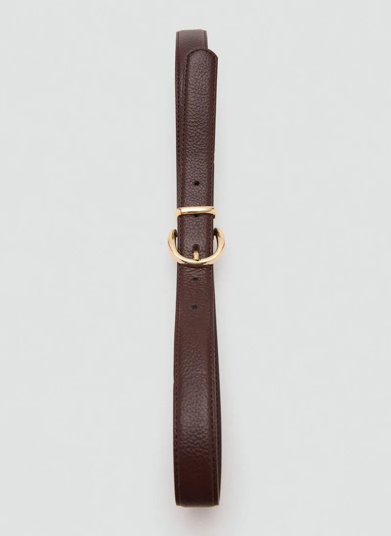 MANGO Oval buckle belt