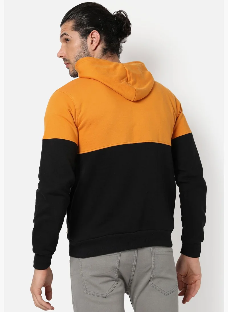 Campus Sutra Color block Sweatshirt