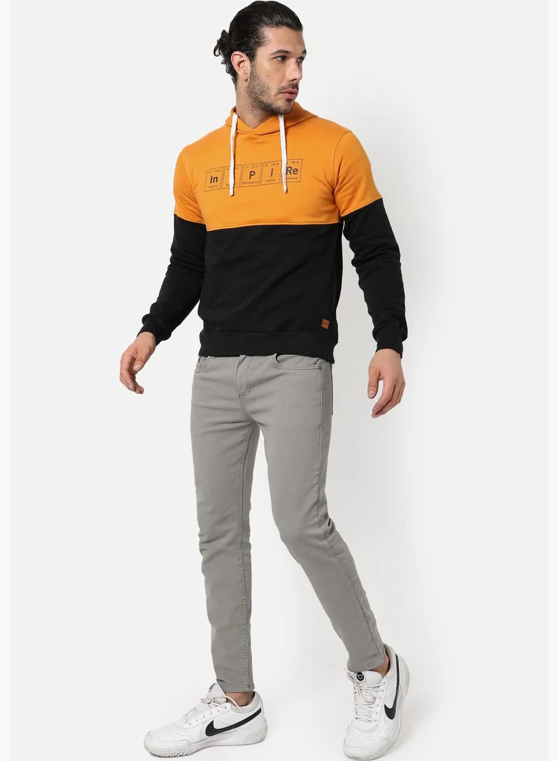 Campus Sutra Color block Sweatshirt