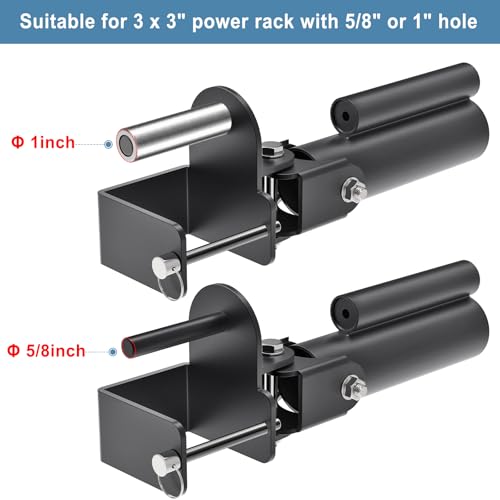 Kipika T Bar Row Landmine Attachment for 3" x 3" Power Rack - Heavy Duty T-Bar Row Platform with Swivel Suitable for 1" Standard Barbell Bar and 2" Olympic Bars - Ideal for Home Gym Workouts - Image 3