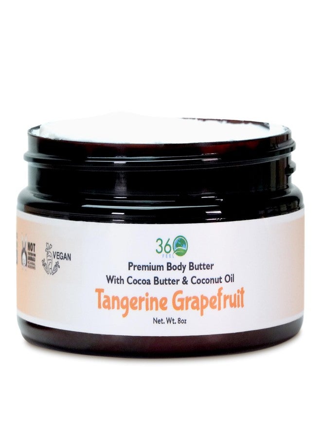 360Feel Tangerine Grapefruit Body Butter - Nourishing and Hydrating Shea Body Butter with a Gentle Formula - Handmade with Essential Oils - Creamy Formula - Zero Harsh Additives - 8 Ounce - Image 1