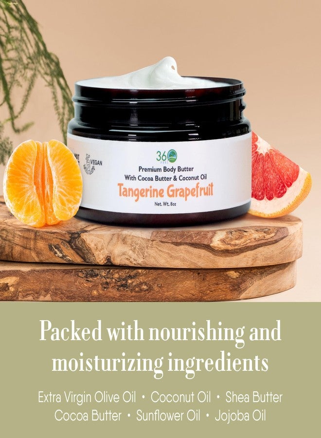 360Feel Tangerine Grapefruit Body Butter - Nourishing and Hydrating Shea Body Butter with a Gentle Formula - Handmade with Essential Oils - Creamy Formula - Zero Harsh Additives - 8 Ounce - Image 4