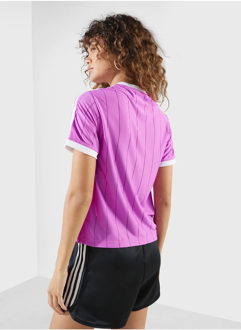 adidas Originals Adicolor 3 Stripe Pinstripe T-Shirt