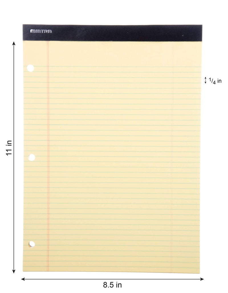 Mintra Office Legal Pads (Double Pad 3pk (Canary), 8.5in x 11in (Narrow Ruled)) - Image 2