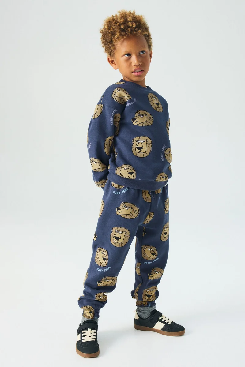 H&M 2-piece printed sweatshirt set