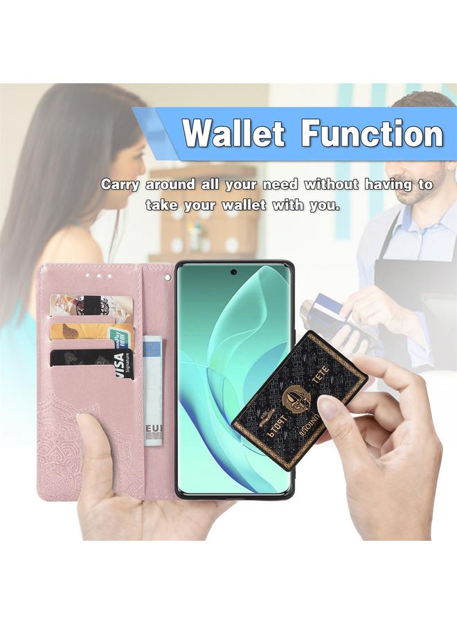 erorex Case For TCL 10L Mandala Flower Embossed Horizontal Flip Leather Phone Case - Image 5