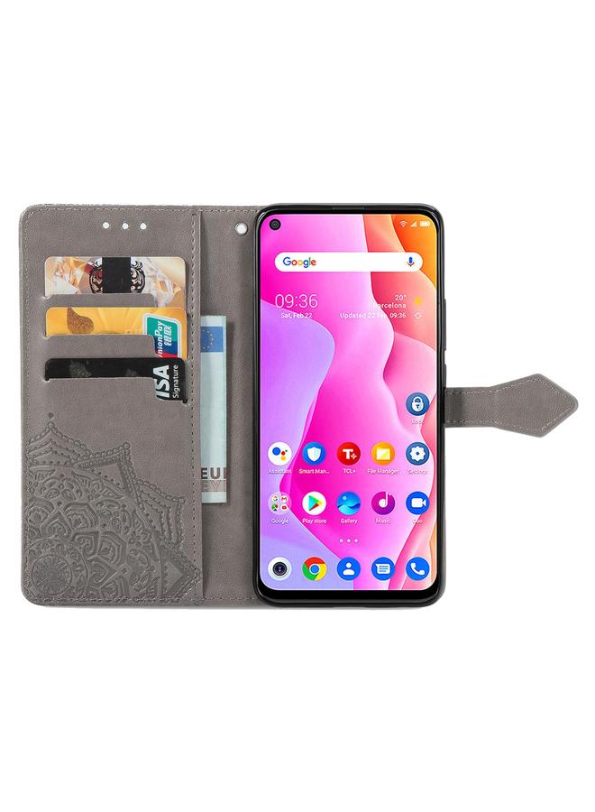 erorex Case For TCL 10L Mandala Flower Embossed Horizontal Flip Leather Phone Case - Image 3