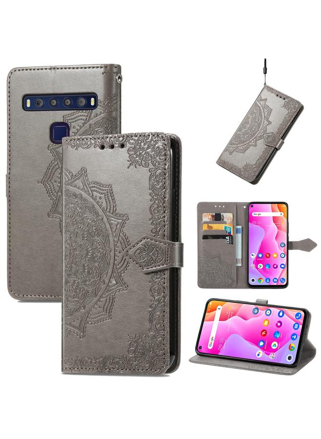 erorex Case For TCL 10L Mandala Flower Embossed Horizontal Flip Leather Phone Case - Image 1