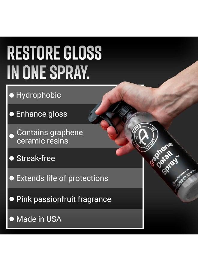 Adam's Polishes Graphene Detail Spray (16 Oz) - Extend Protection Of Waxes, Sealants, & Coatings | Waterless Detailer Spray For Car Detailing | Clay Bar, Drying Aid, Add Ceramic Graphene Protection  - Image 2