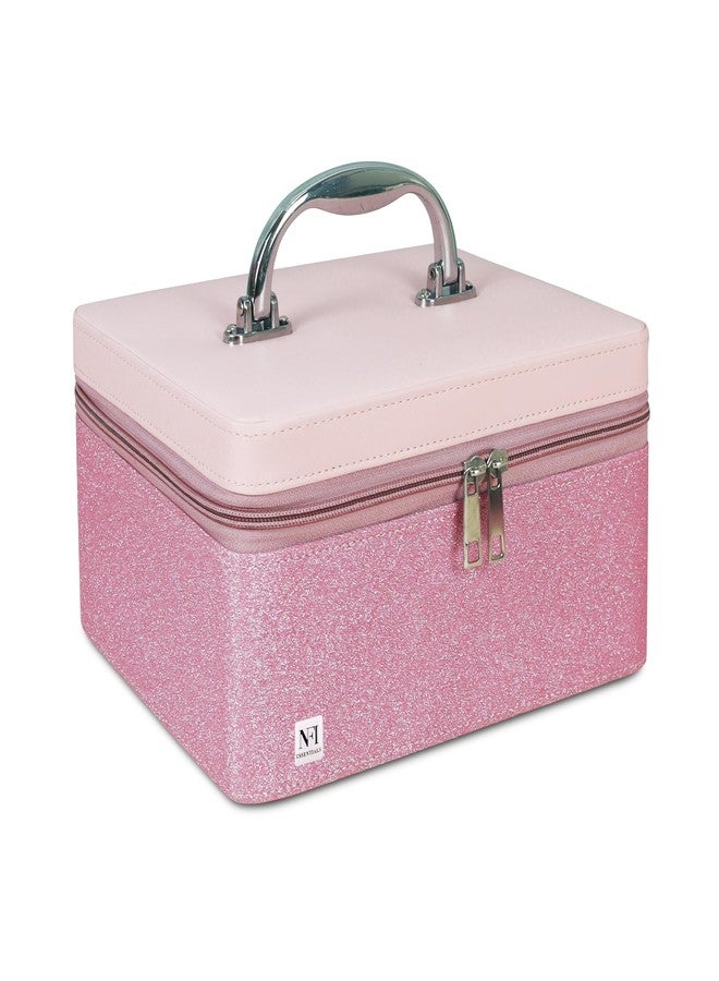 NFI essentials Makeup Box, Cosmetic Organiser for Women, Vanity Box for Bridal, Large Capacity Case for Cosmetics, Skincare, Brushes & Lipsticks, Singardani Box for Home & Travel - Image 1