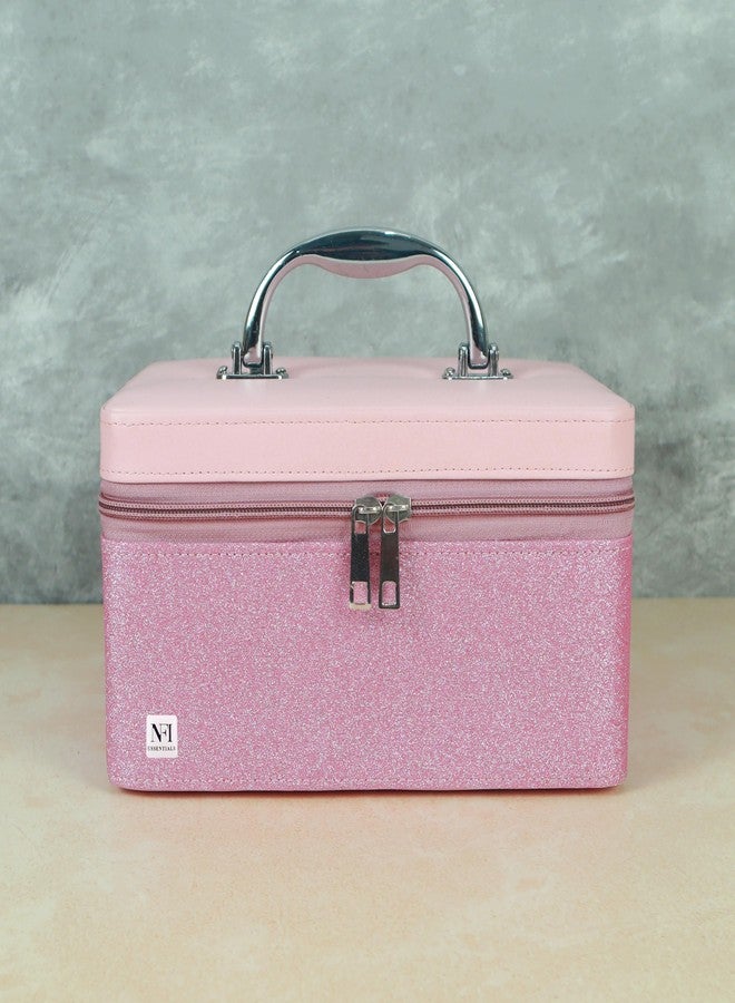 NFI essentials Makeup Box, Cosmetic Organiser for Women, Vanity Box for Bridal, Large Capacity Case for Cosmetics, Skincare, Brushes & Lipsticks, Singardani Box for Home & Travel - Image 5