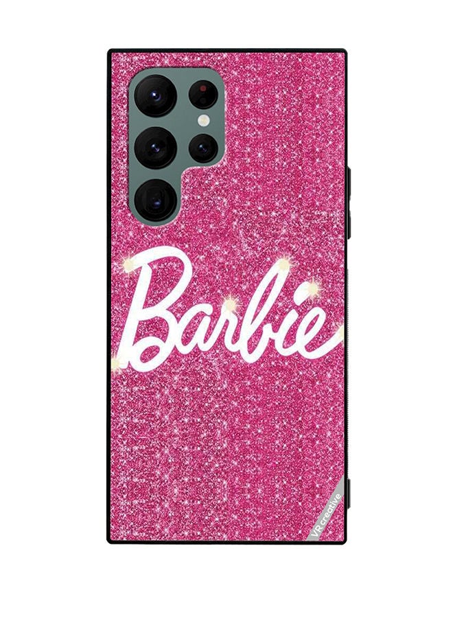 VR CREATIVE Protective Case Cover For Samsung Galaxy S22 Ultra 5G Sparkling Barbie Design Multicolour - Image 1
