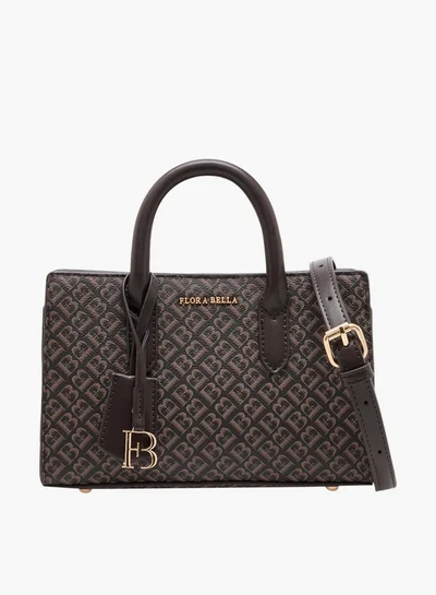 فلورا بيلا من شو إكسبرس Women's Monogram Embossed Tote Bag with Detachable Shoulder Strap