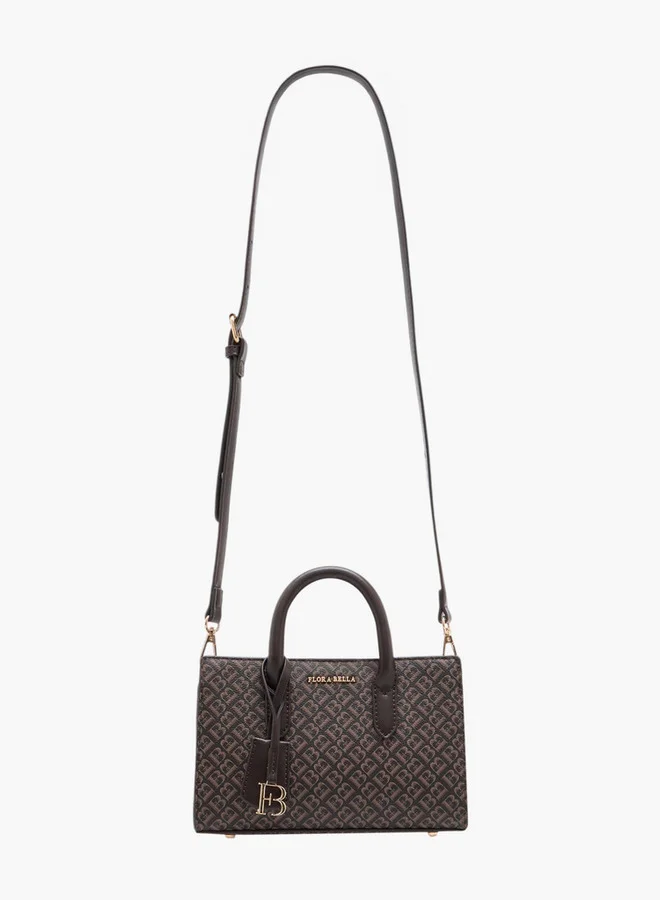 فلورا بيلا من شو إكسبرس Women's Monogram Embossed Tote Bag with Detachable Shoulder Strap