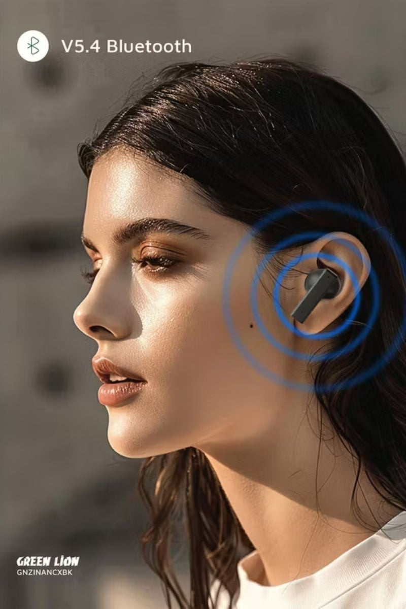 GREEN LION ZINC X Metal Earbuds TWS with ANC, Aluminum Alloy Case, High-Definition Microphone, 25dB Noise Reduction, 10 Meters Transmission Range - Black - Image 3