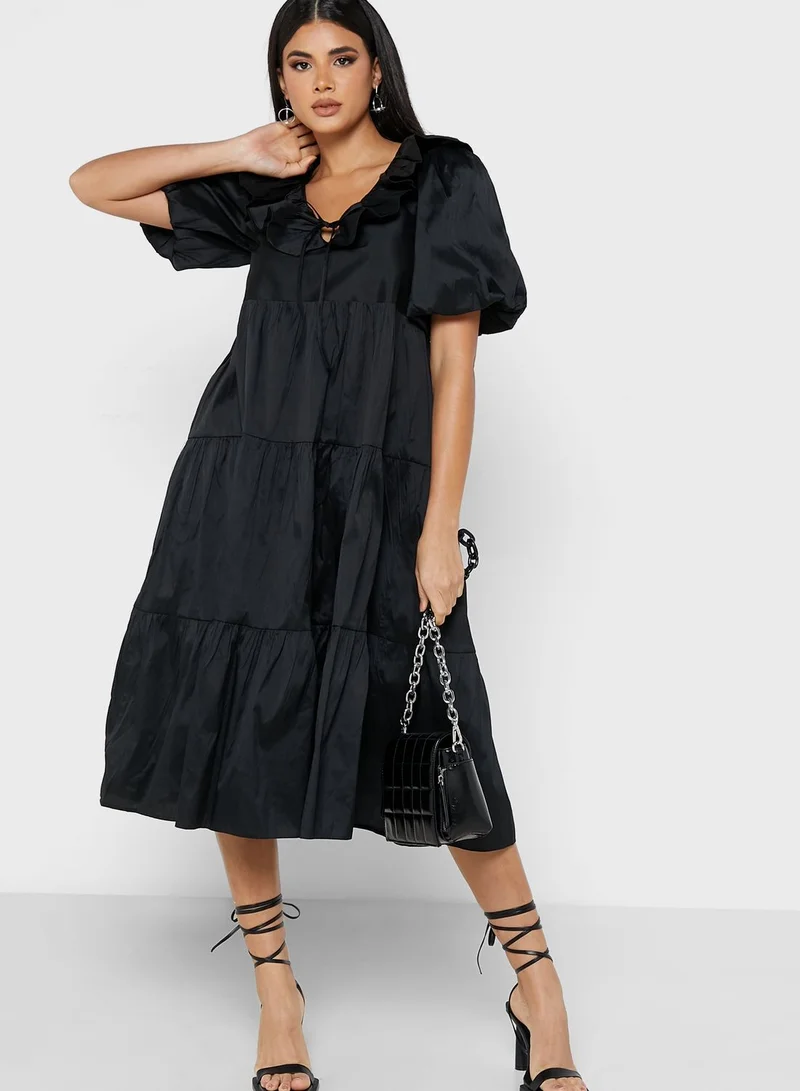 TOPSHOP Ruffle Detail Tiered Dress
