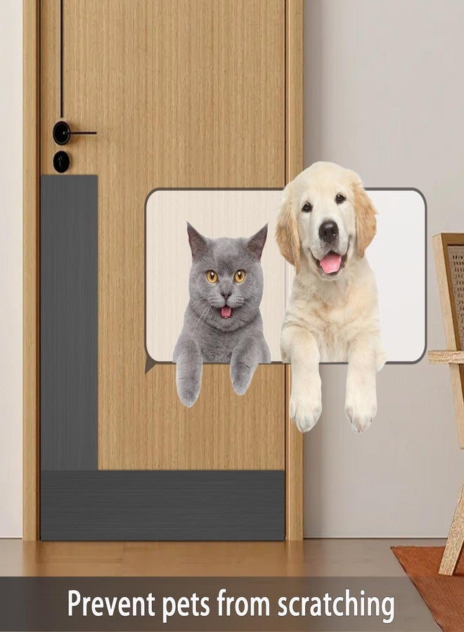 Coengwui Stainless Steel Kick Plate, Peel and Stick Kickplate Base Cover, Baseboard Molding Trim for Wall, Door, Kitchen Cupboard, Dishwasher Toe - Anti-Scratch Protection (3m x 10cm, Brushed Black) - Image 3