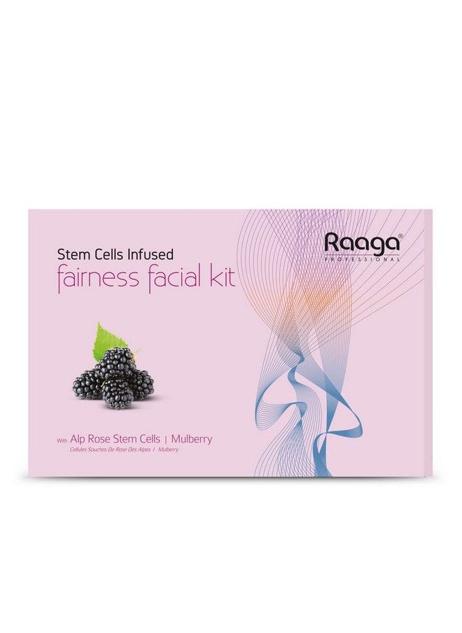 RAAGA PROFESSIONAL - Stemcell Fairness Facial Kit Infused With Alp Rose Stem Cells And Mulberry For A Glowing And Radiant Skin Suitable For Uneven Skin Tone 61 G - Image 1