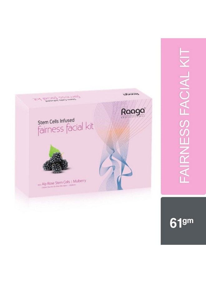 RAAGA PROFESSIONAL - Stemcell Fairness Facial Kit Infused With Alp Rose Stem Cells And Mulberry For A Glowing And Radiant Skin Suitable For Uneven Skin Tone 61 G - Image 1