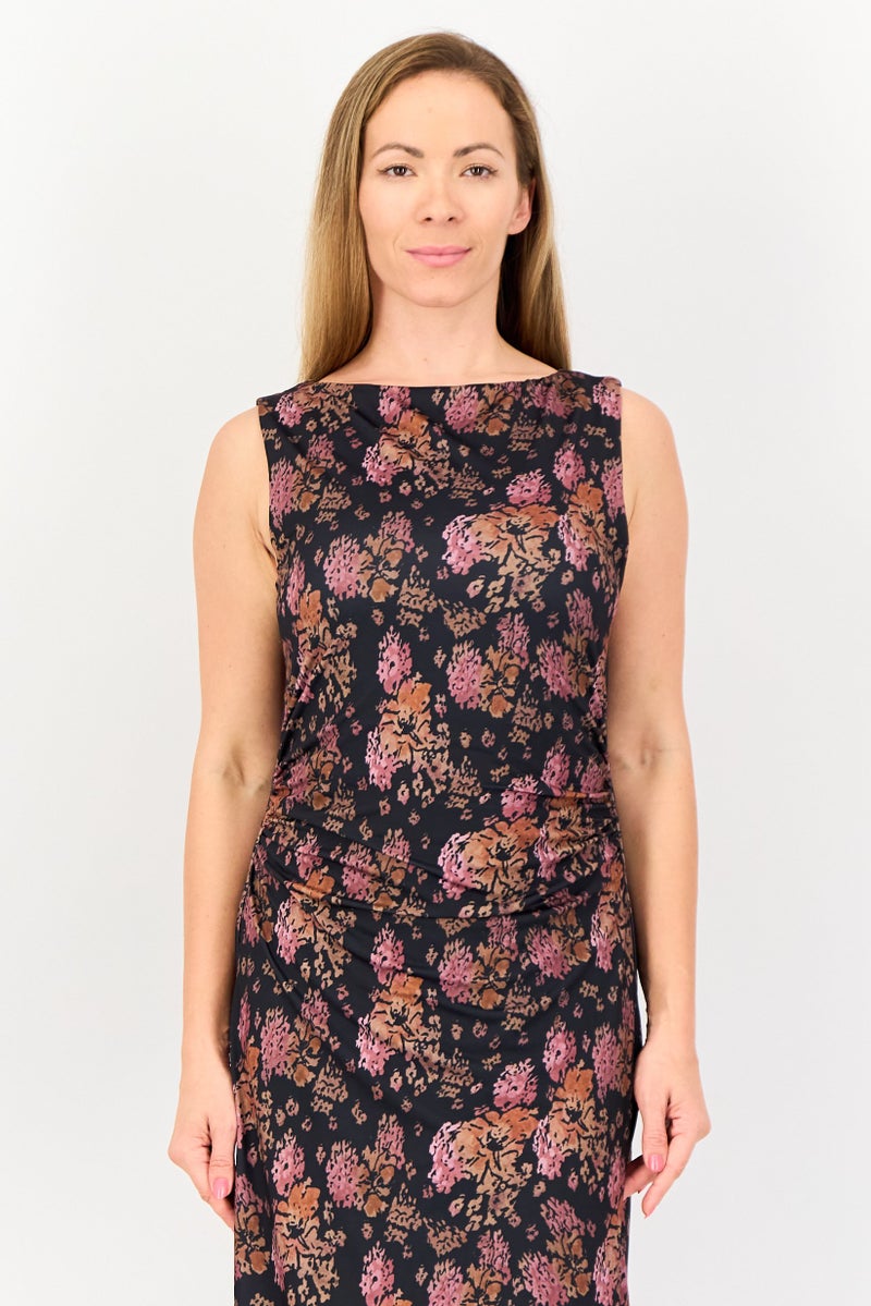 bebe Women Floral Print Maxi Dress, Multicolor - Image 4