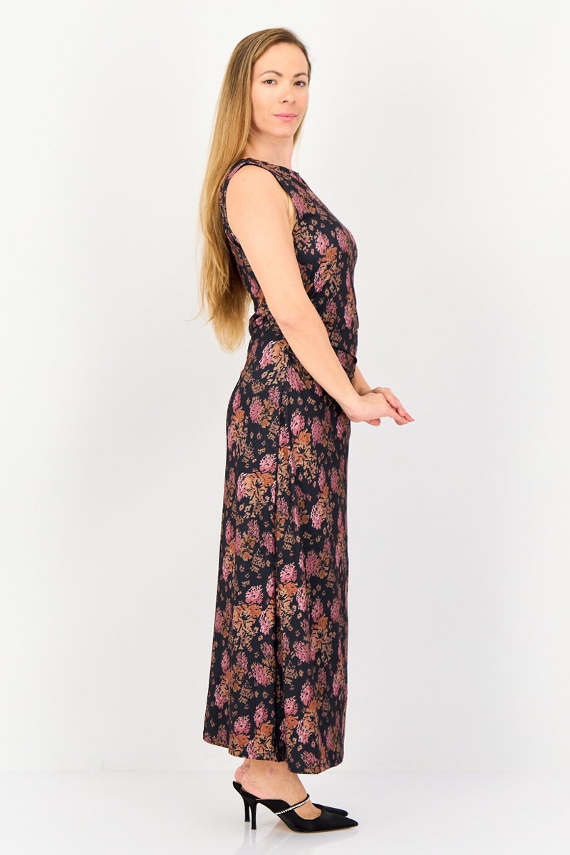 bebe Women Floral Print Maxi Dress, Multicolor - Image 3