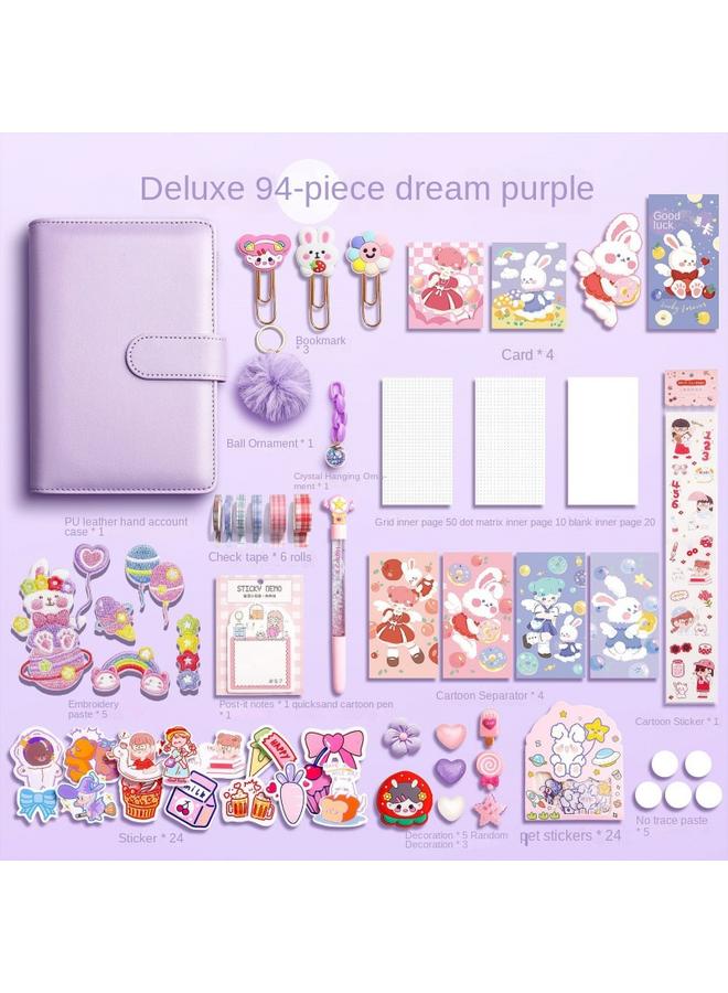 Bluejw Hand Account Net Red Square Book Suit Girl Cute High Color Value Blank Girl Heart Hand Account Book Loose Leaf Detachable - Image 1