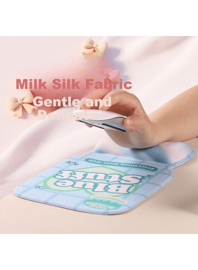 Kpte Cute Marshmallow Ergonomic Wrist Rest Mouse Pad Pink Mouse Wrist Support Silicone Non-slip Yellow - Image 2