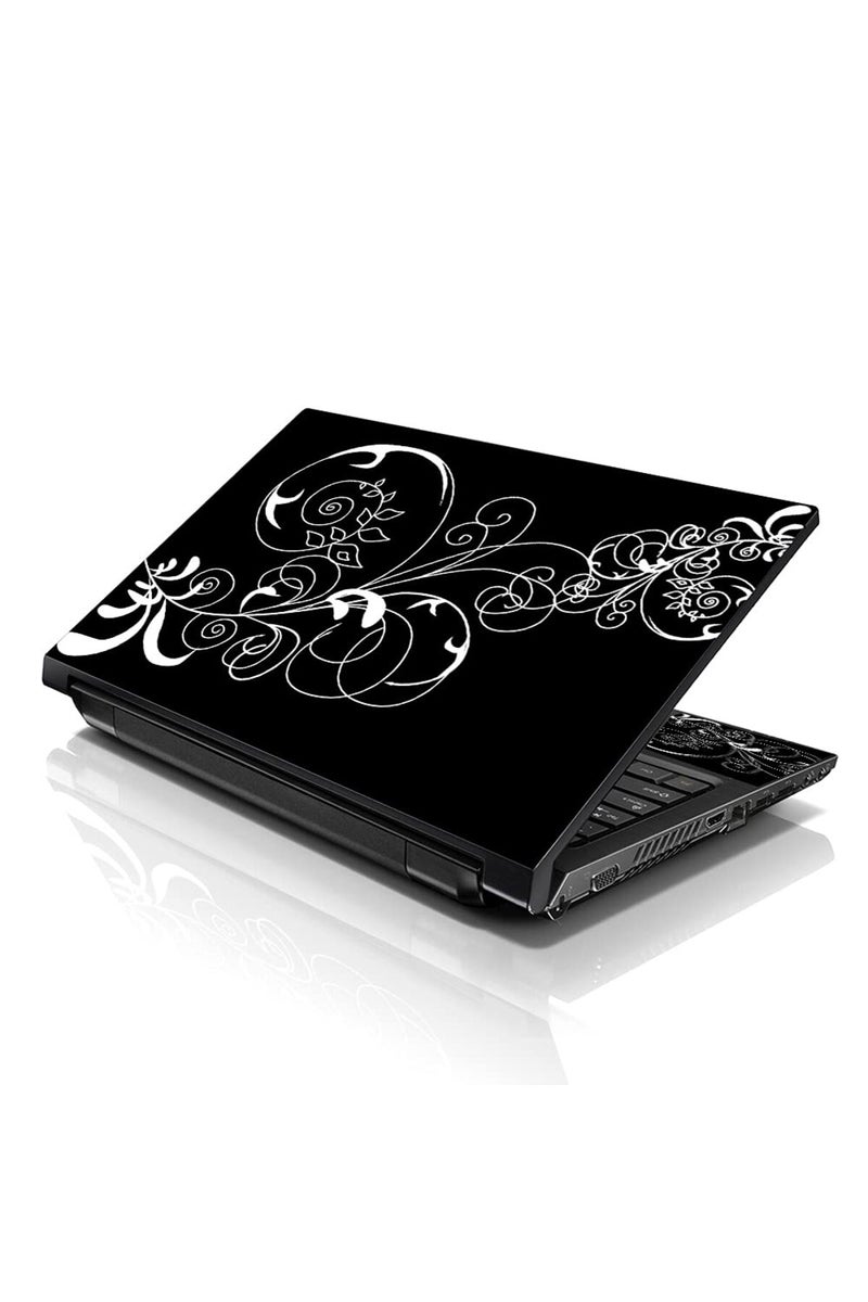 LSS Laptop 17-17.3" Skin Cover with Colorful Vines Floral Pattern - Image 1