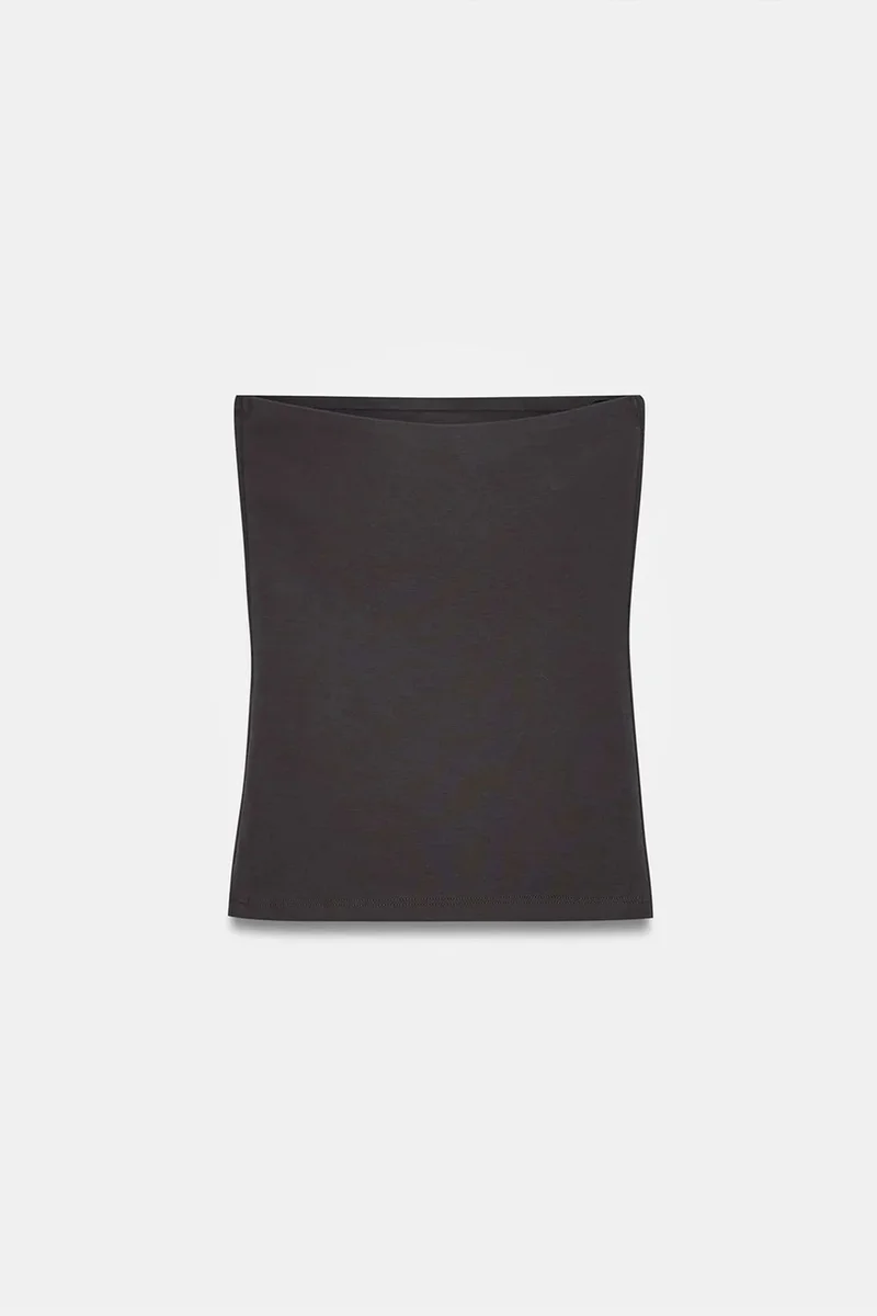 Dilvin Black DILVIN Strapless Slim-fit Jersey Blouse for Women | Best Price UAE