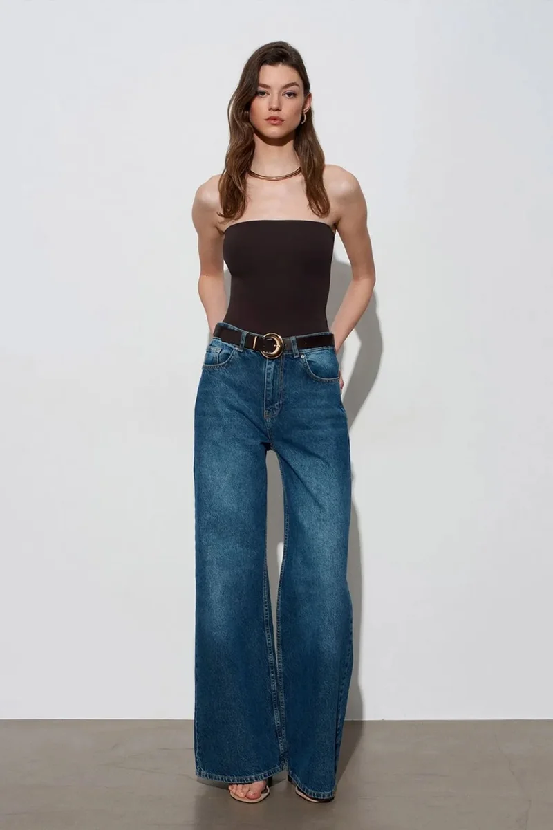 Dilvin Black DILVIN Strapless Slim-fit Jersey Blouse for Women | Best Price UAE