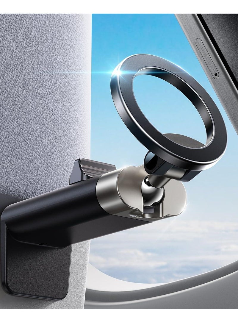 Excefore Holder for Magsafe Airplane Phone Holder Travel Essentials, Universal Airplane Accessories Handsfree, Travel Must Haves Plane Phone Mount for iPhone 15/14/13/12/,Galaxy S24/23 - Image 1